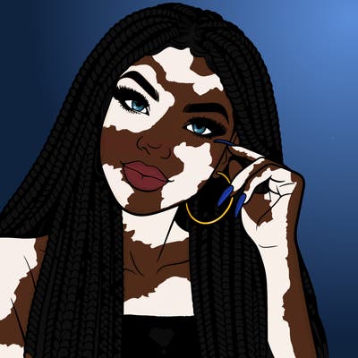 beautiful woman with box braids