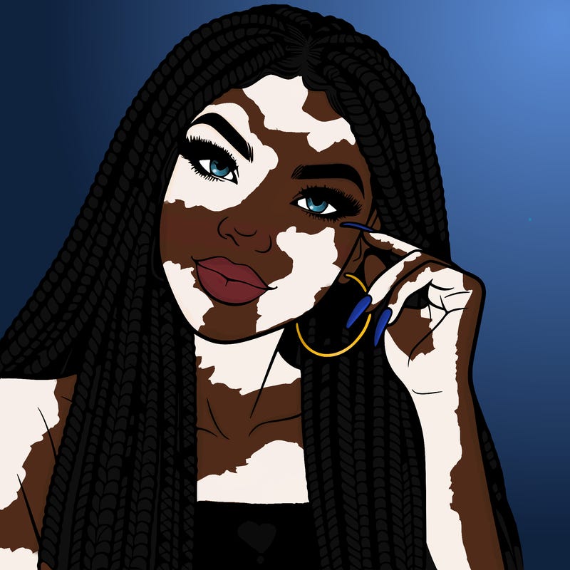 beautiful woman with box braids