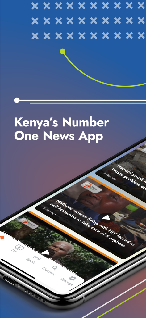Citizen Digital - Smartphone displaying the Citizen Digital app interface for Kenyan news