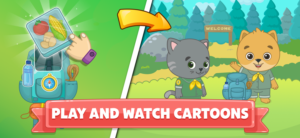 Kids Learning Games & Stories - Cartoon characters and educational games for toddlers in the Bimi Boo app