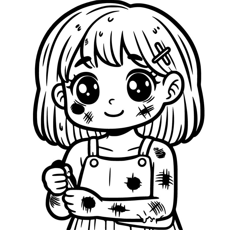 girl with cuts and bruises