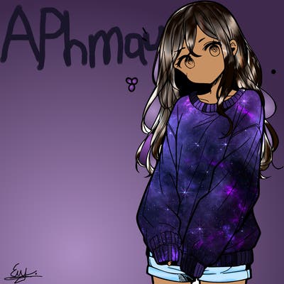 manga teen girl  in a sweater and baggy pants