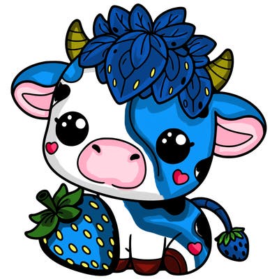 cute strawberry cow