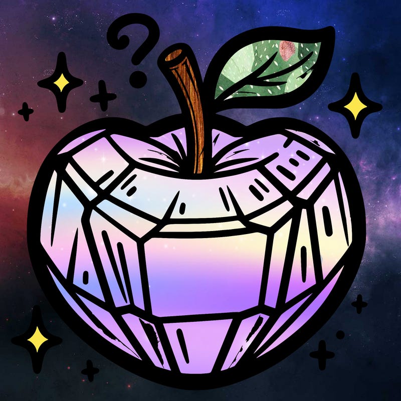 very shiny crystal apple