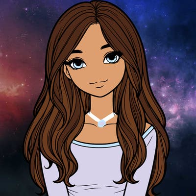 realistic girl with long hair