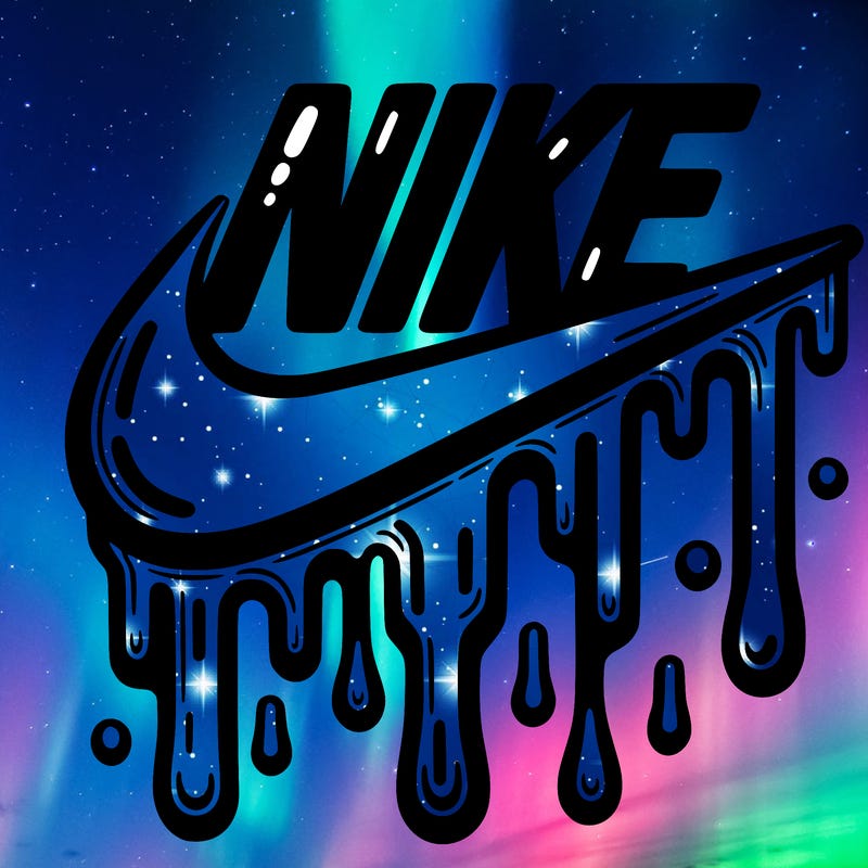 dripping nike logo