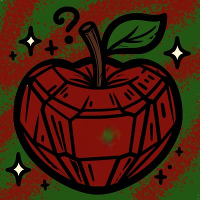 very shiny crystal apple