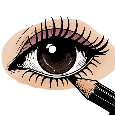 eye drawing pencil