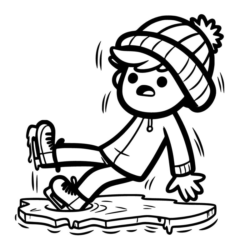 some one stuck on ice realistic