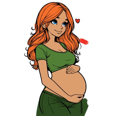 realistic pregnant girl