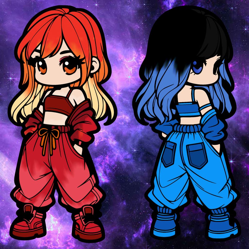 girl in crop top and baggy pants