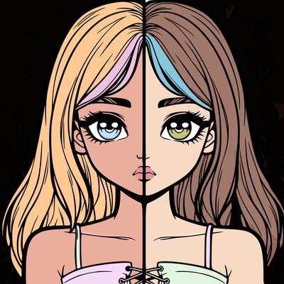 realistic girl split