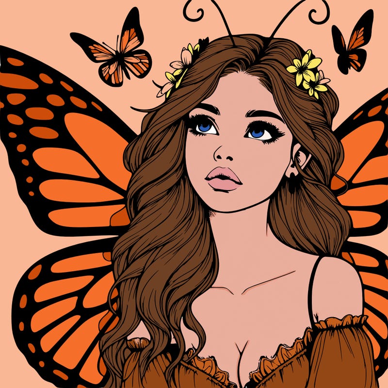 butterfly fairy realistic girl