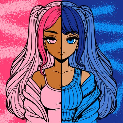 realistic girl split