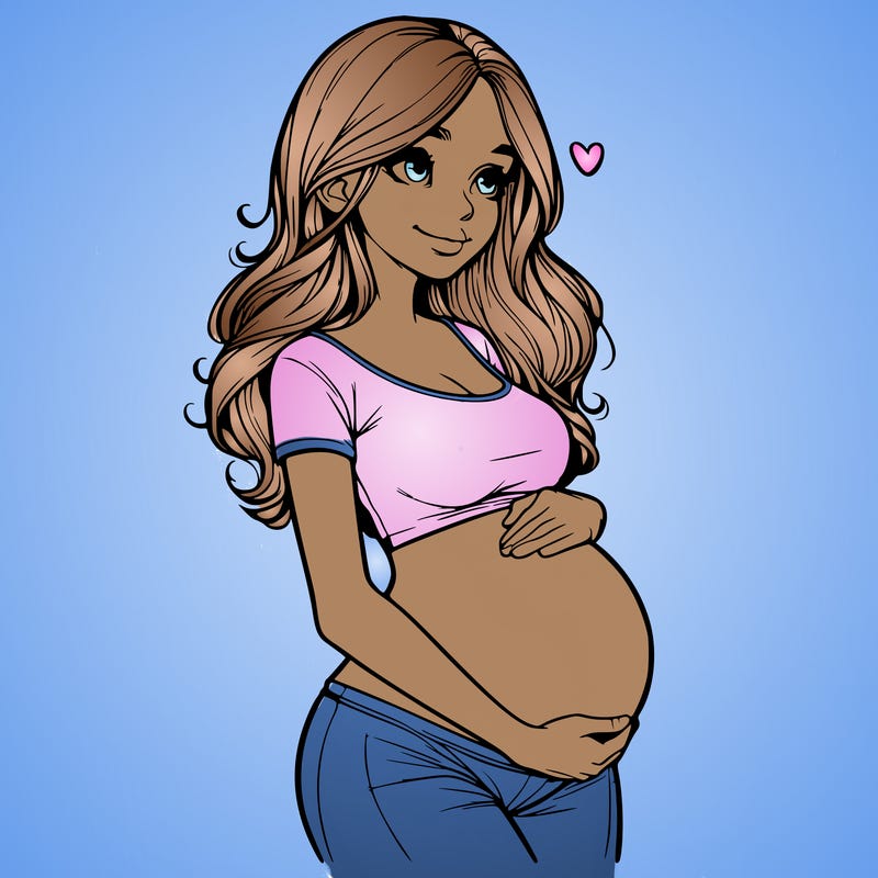 realistic pregnant girl