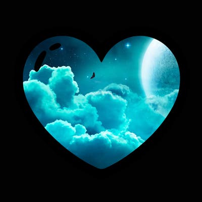 a blank heart