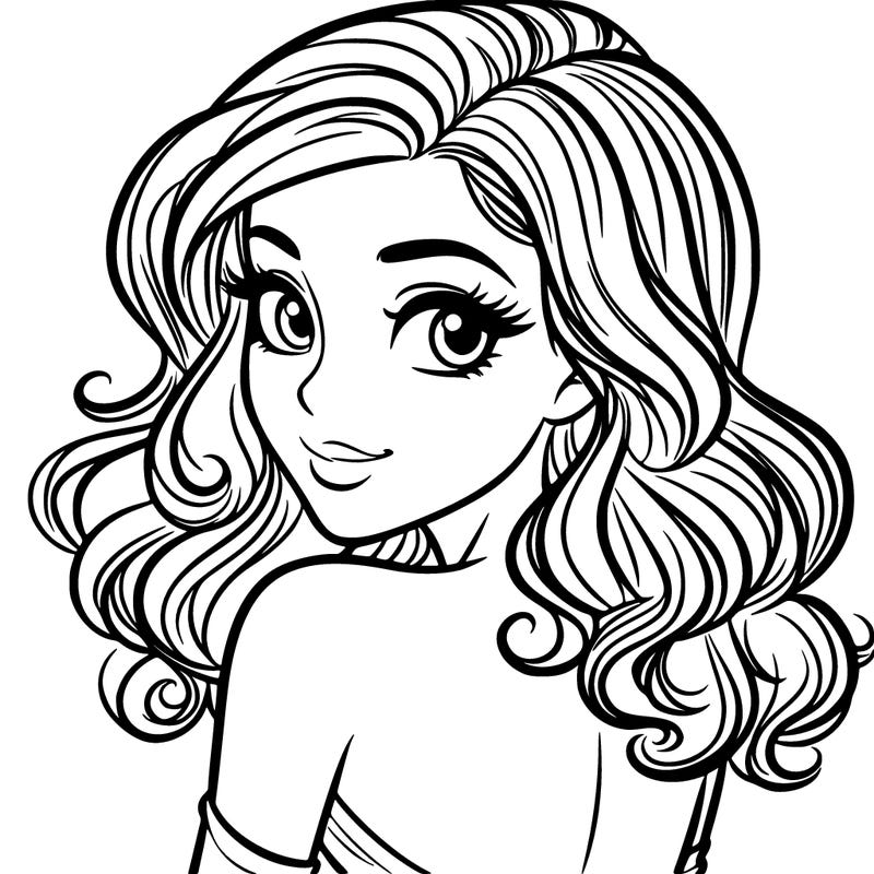 a pretty woman looking back