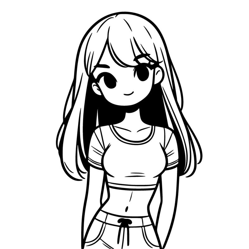 girl with crop top