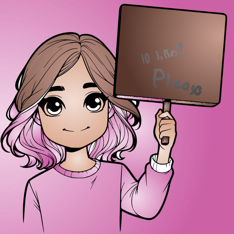 realistic girl holding up a sign