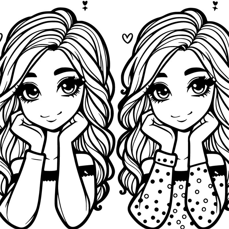 really pretty teenager with long hair