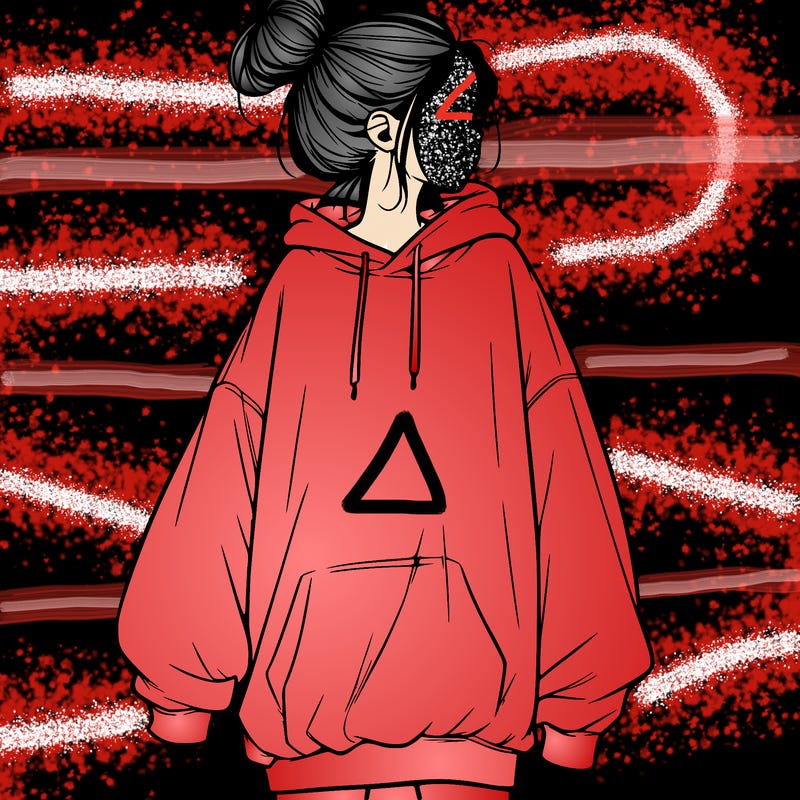 realistic girl with a oversized sweatshirt on and a bun