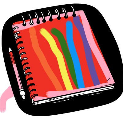 a blank sketch pad