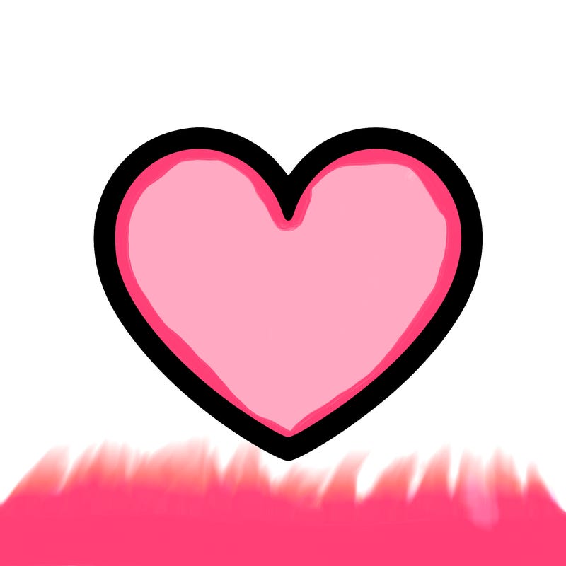 a blank heart