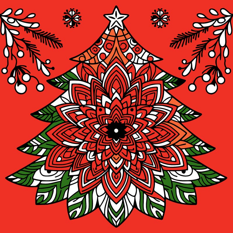 mandala sapin de noel