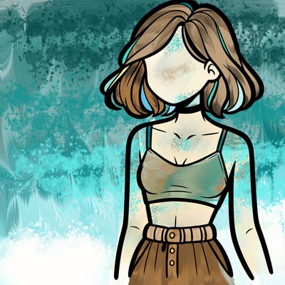 girl with crop top