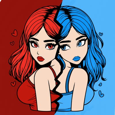 realistic girl split