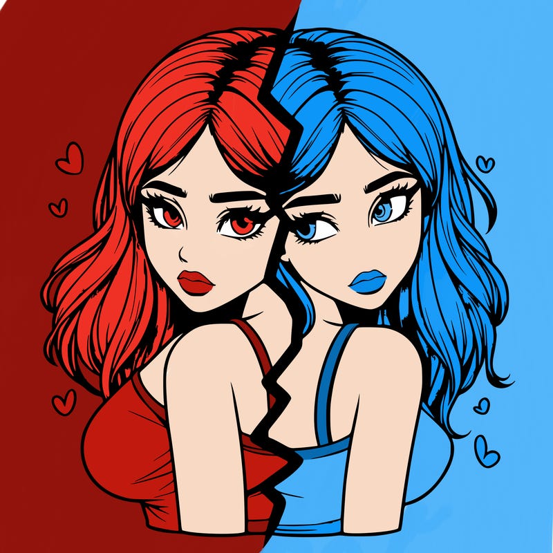 realistic girl split