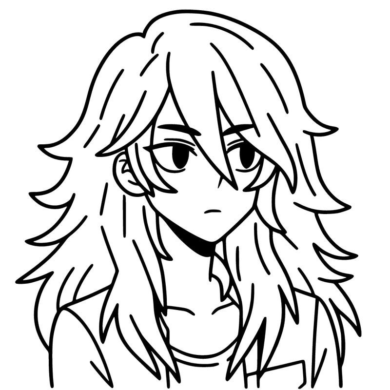 hot boy with long hair