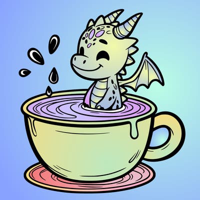 dragon in a cup of water