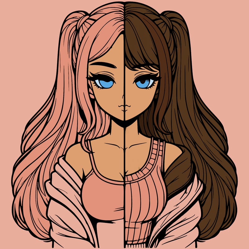 realistic girl split