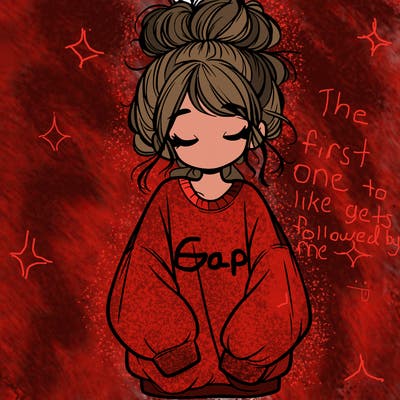 girl with baggy sweatshirt and messy bun