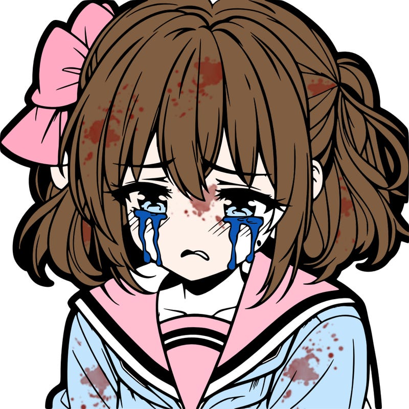 anime girl crying