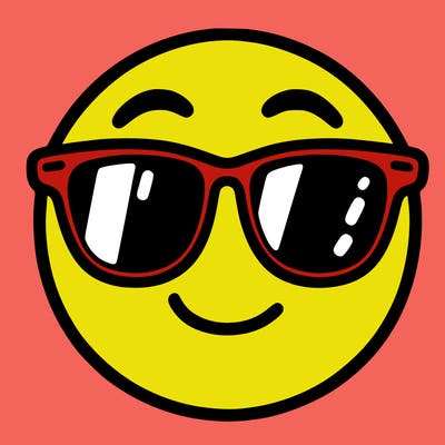 emoji with sunglasses