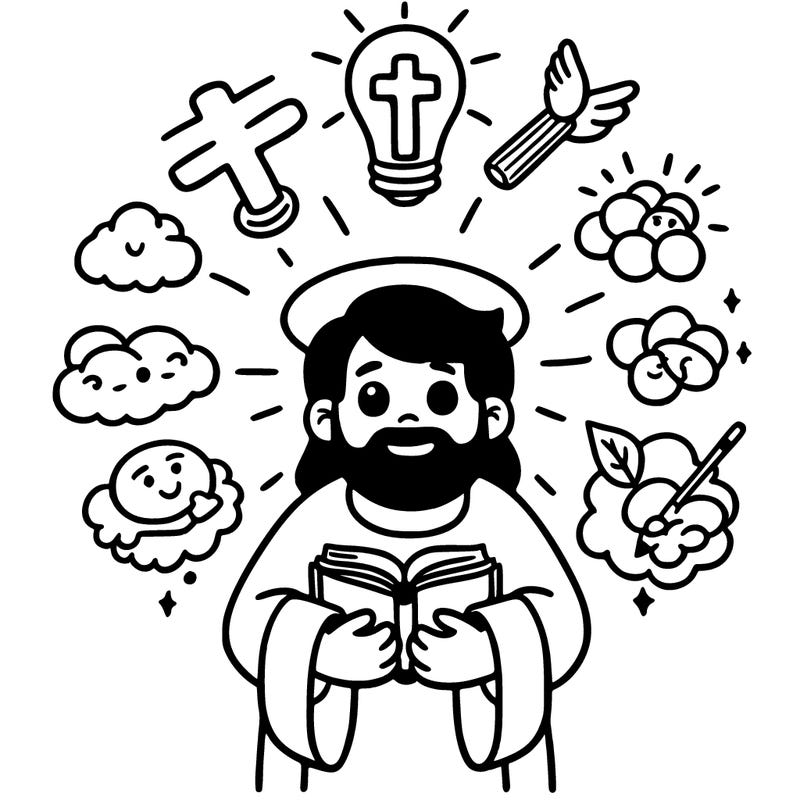 simple christian motivational coloring page