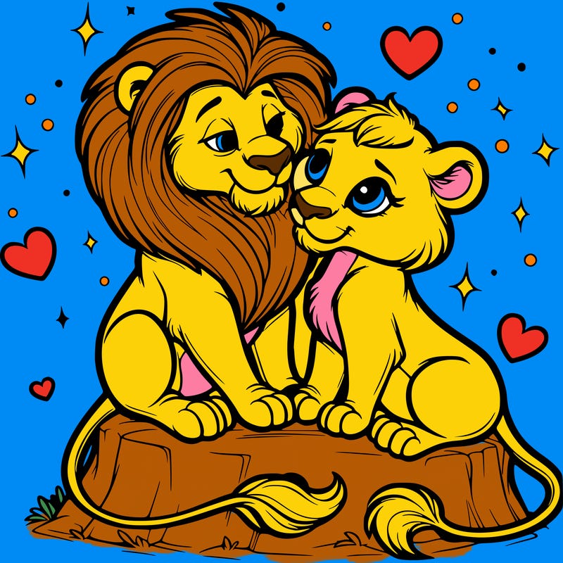 lion and lioness inlove