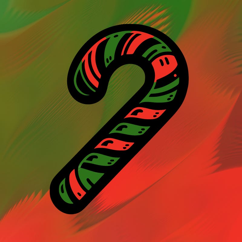christmas candy cane silhouette