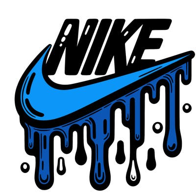 dripping nike logo