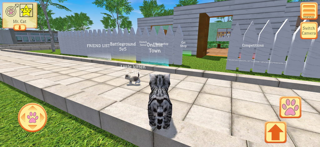 Cute Pocket Cat 3D - Part 2 - 3D tabby cat exploring a virtual town in the game Cute Pocket Cat 3D.