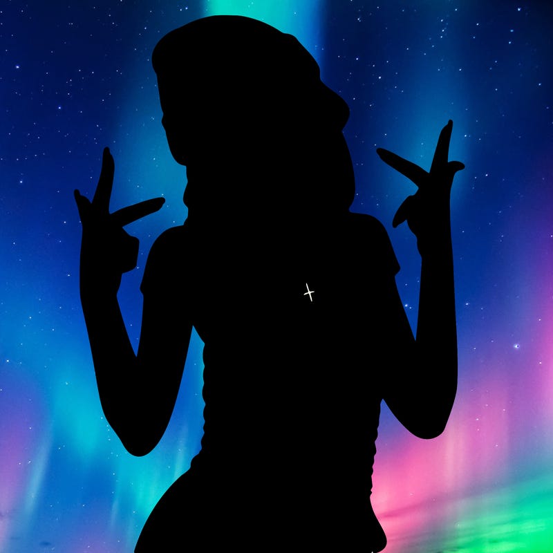 realistic teenage girl with braids and a beanie and crop top doing 🫶🏼