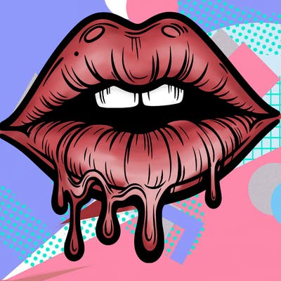 lips that look realistic and drip