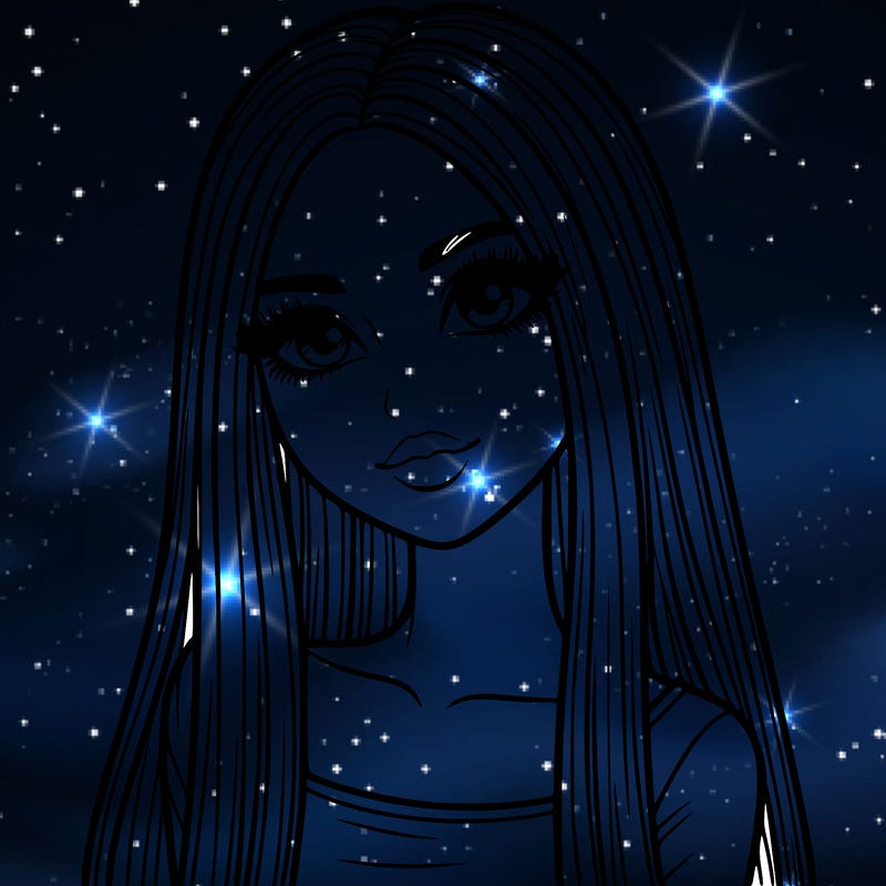 realistic girl with straight and long hair