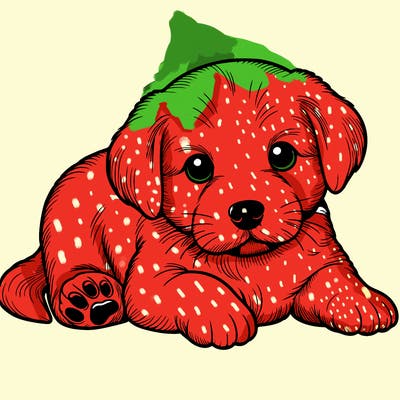 a cute realistic puppy