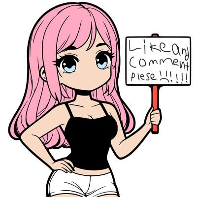 girl in a cute crop top holding a blank sign