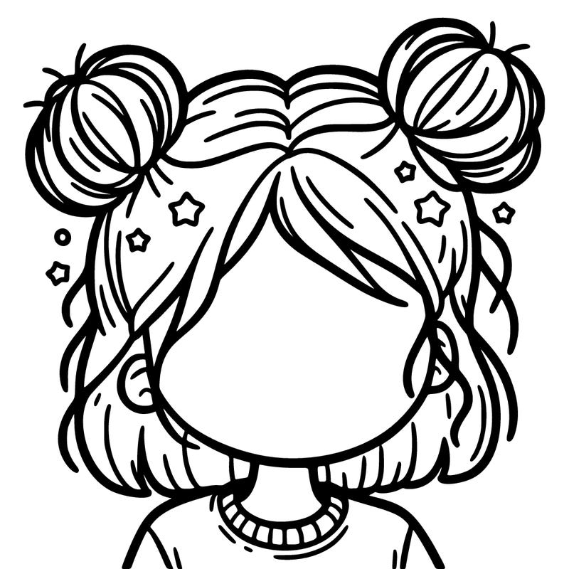girl with space buns