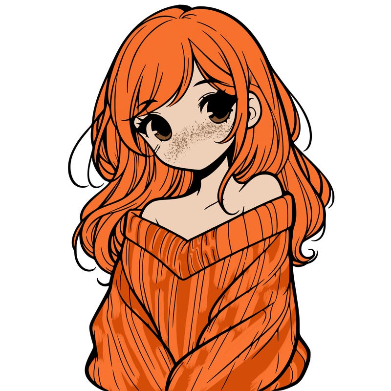 shy pretty girl wearing a sweater that is falling off one shoulder portrait