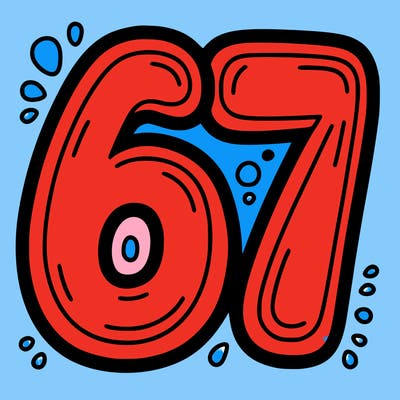 the number 67